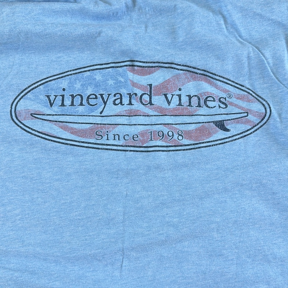 Vineyard Vines Surfboard Graphic Pocket Tee Shirt Small Blue - Picture 3 of 7